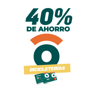 40% de ahorro en bicicleterías